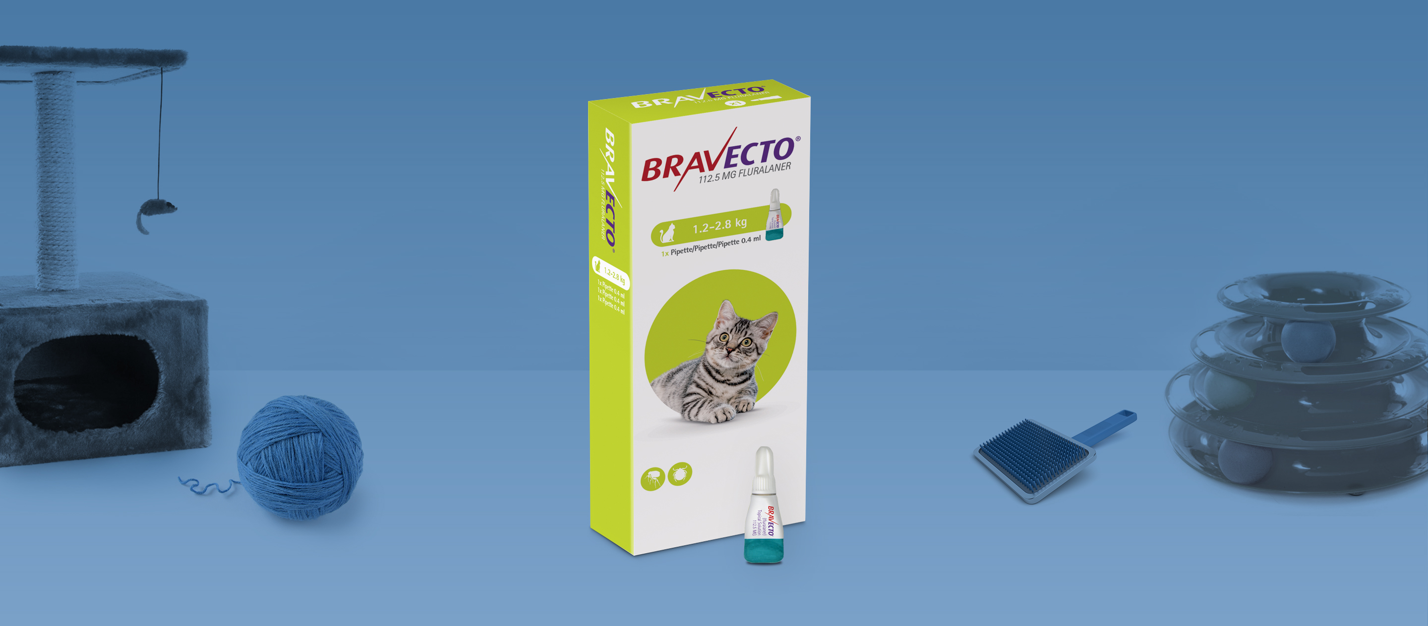 Bravecto Spot On For Cats 1.2 - 2.8 kg